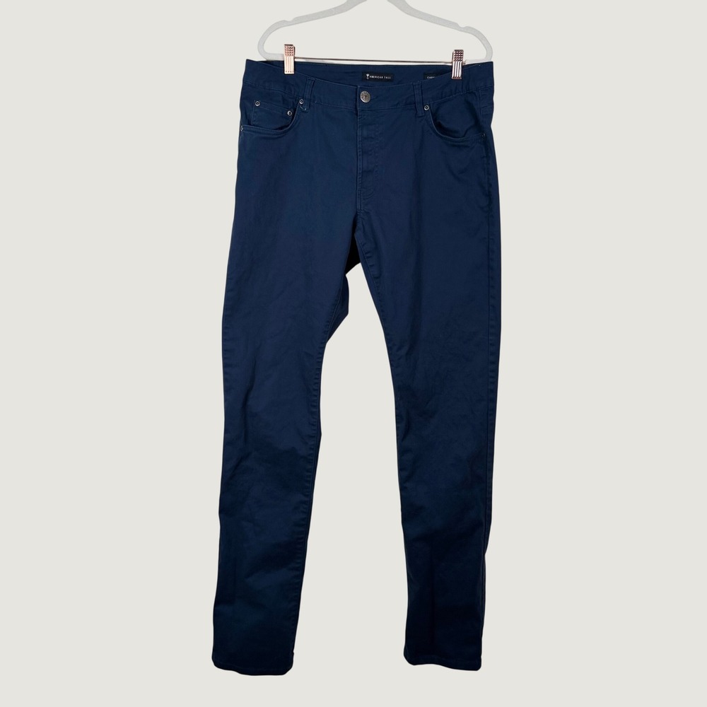 American Tall Carman Chino Pants Navy Blue 36x38 (Actual 37 Inseam) Slim Fit